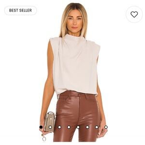 Amanda Uprichard - Sleeveless Fabienne Top in Bone (Medium)